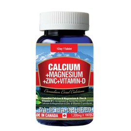 (Tonglife) 1 bottle of calcium + magnesium + zinc + vitamin D (6 months supply + 180 tablets) / (통라이프)칼슘+마그네슘+아연+비타민D(6개월분+180정) 1병