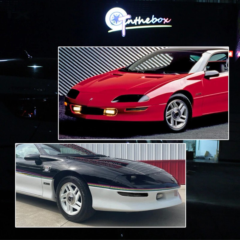 GTINTHEBOX Bumper Lights Fit 1993-2002 Chevy Camaro Black Signal Parking