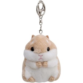 Zhhuoc Cute Khaki Plush Hamster Keychain Plush Toy Keychain Charms Wallet Backpack Handbag Charms Automobile Keychains Automotive Trim Women's Key Rings and Keychains Automobile