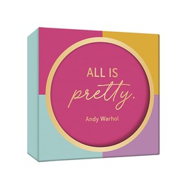 Grafik Werkstatt Genuss & Design Set of 6 Cork Coasters Round Coasters with Quote Andy Warhol