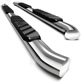 MaxMate 3.5" Oval Nerf Bar Side Steps Compatible with 2019-2024 Chevy Silverado GMC Sierra 1500; 2020-2024 2500 3500HD (Not Fit 19 LD) | Double Cab | SS2C35087MX | Side Rails Running Boards