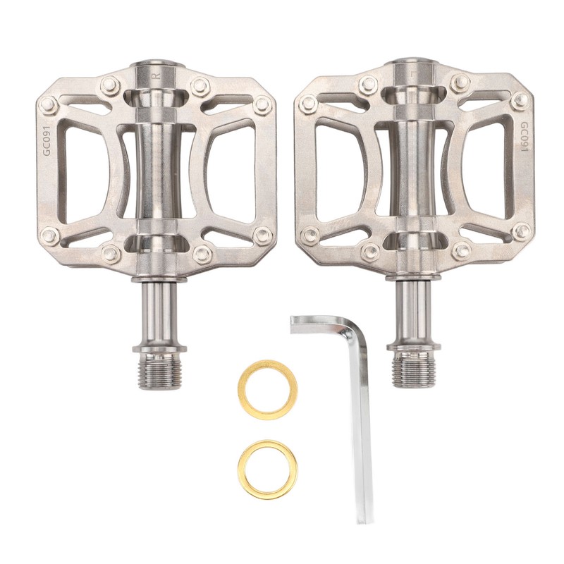 2PCS Folding Bike Pedals Ti Alloy Non Slip 3 Sealed