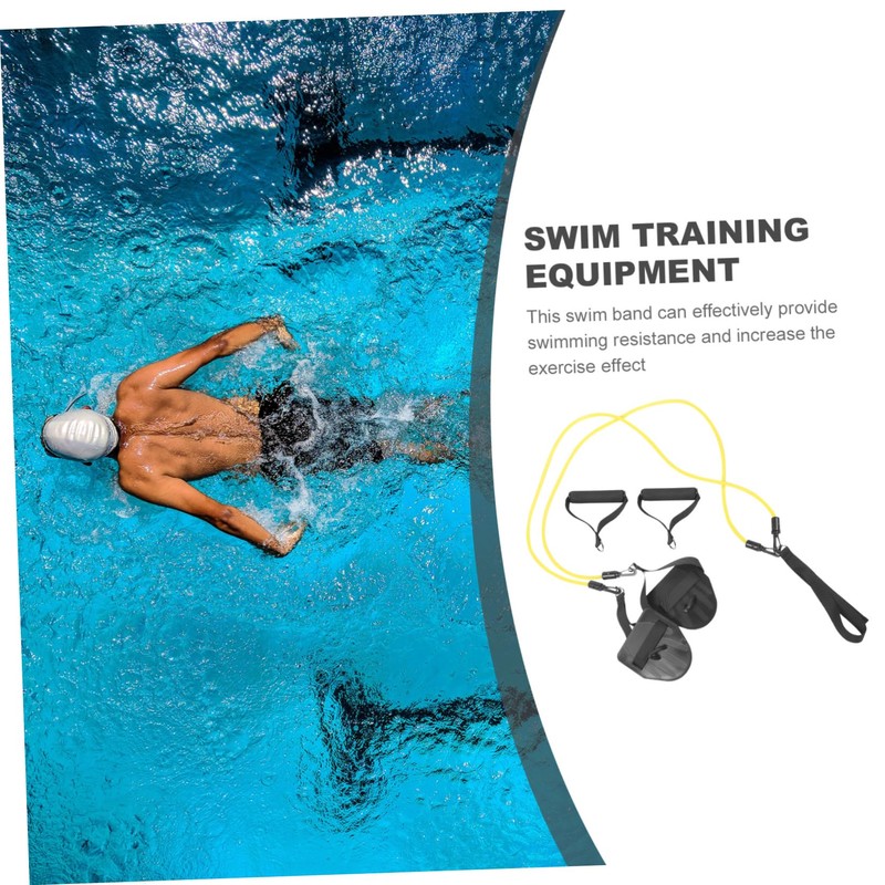 GRIRIW 1 Set Swimming Resistance Training Belt Swim Bungee Cord