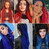 Red Blue Braiding Hair Extensions for Women Jumbo Ombre Pre-stretched