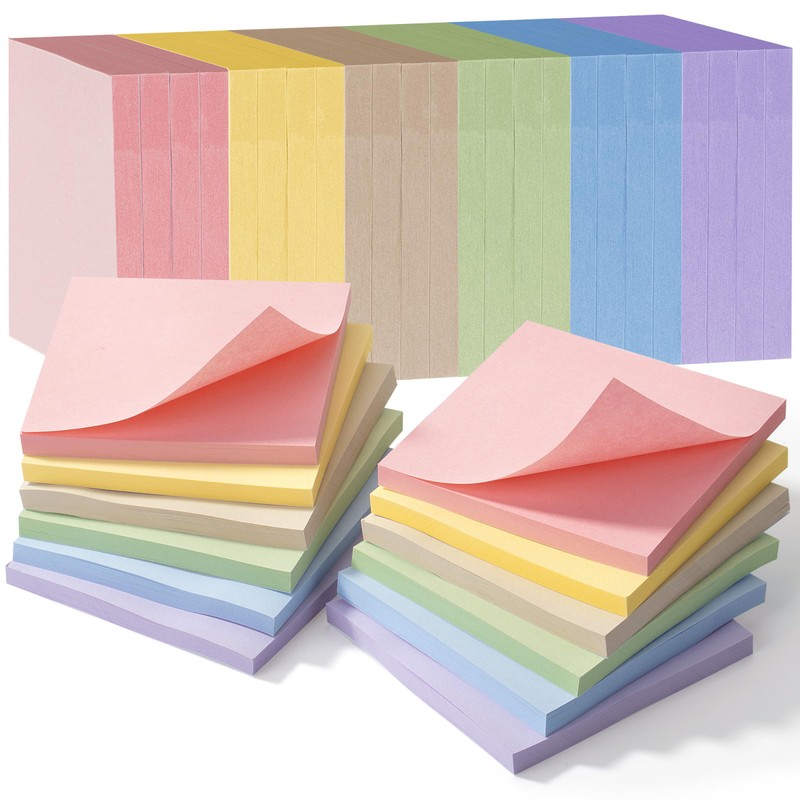 Mr. Pen- Sticky Notes, 3”x3”, 24 Pads, Pastel Colors Sticky