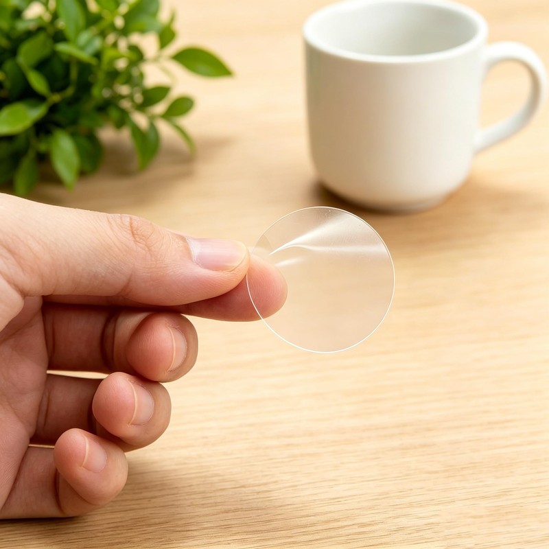 1.5 Inch Round Clear Stickers for Sealing, 500 PCS