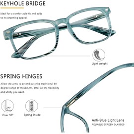 LAMBBAA Vintage Square Progressive Multifocal Presbyopic Glasses, Photochromic Gray Sunglasses for Men Women Readers (+0.50/+2.75 Magnification)