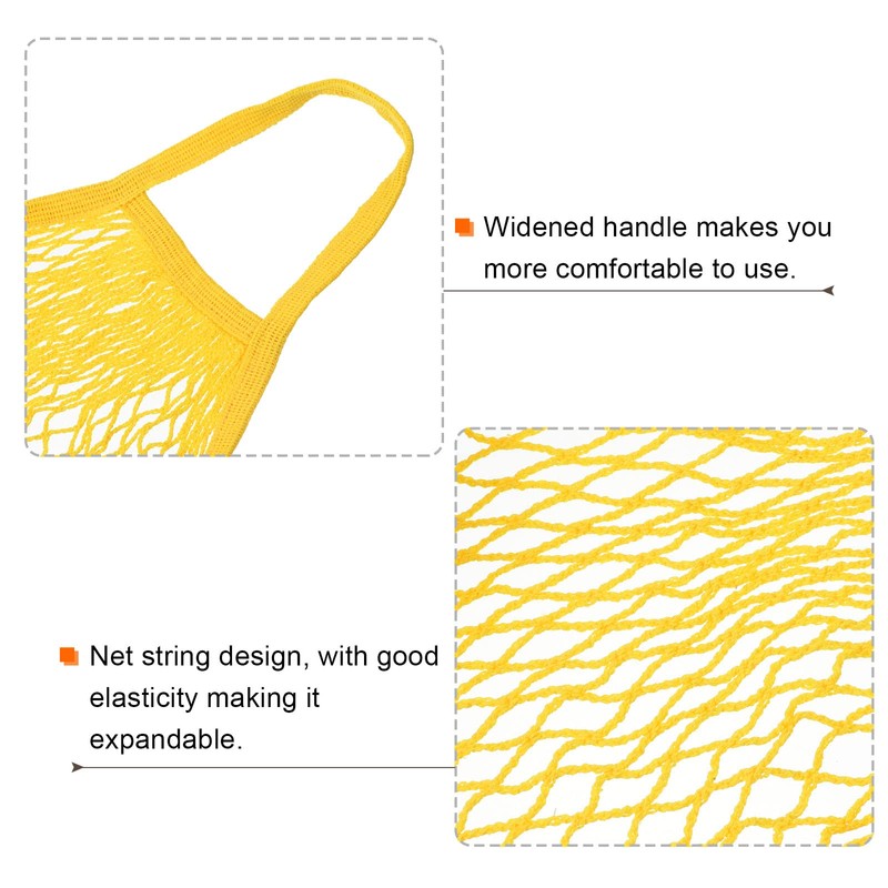 sourcing map Cotton Mesh Bag, 15x13.8 Reusable Washable Mesh Net
