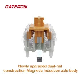 GUYEKS Gateron KS-20 Dual-Rail Orange Keyboard Switches,Factory Pre-lubed Linear Switches,Electromagnetic Technology,Custom Keystroke,Compatible for MX Mechanical Keyboard(108PCS,Orange)