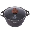 Cooking Pot Aluminum Pot with Glass Lid "Granit ultra" Cookware