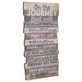Lighthouse Christian Products On The Journey God Will Rustic Stacked Pallet 8.5 x 16.5 Wood Plaque
