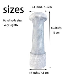 Daszui 6.3 in Granite Replacement Pestle (Only Pestle [Mortar is not Included]) White Polishing Pestle