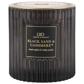 Darsee & David's, Black Sands & Cashmere Ribbed Candle, 10 Ounces