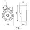 Japanparts BE-244 Belt Tensioner Timing Belt