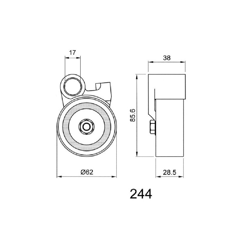 Japanparts BE-244 Belt Tensioner Timing Belt