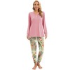 Famulily Cotton Pyjamas Women Winter Floral Pjs Tops and Elastic