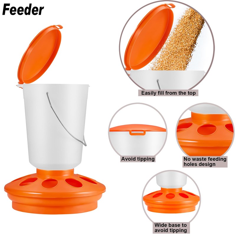 YANZI Chick Feeder and Waterer Kit, Baby Chick Starter Kit