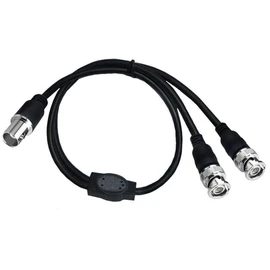 MTUERANC BNC Splitter Cable, BNC Male to Dual BNC Female Adapter Cable, BNC Coaxial Y Splitter Cable for CCTV System, Radio, Modem, Camera 50cm/20 inch (BNC Female to 2 Male)