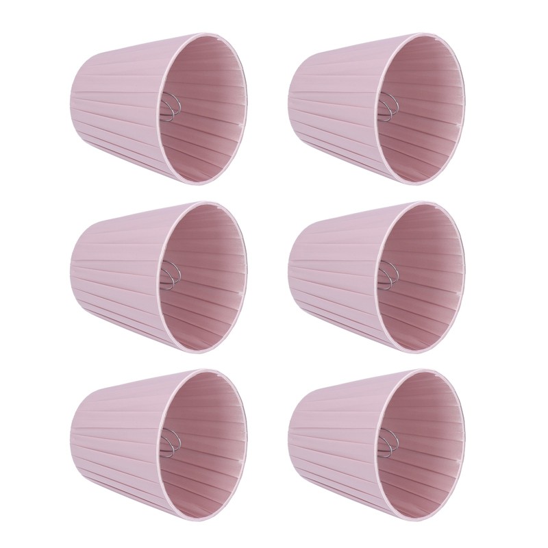 6pcs Chandelier Cloth Lampshade Wall Lamp Clip On Cover Shades