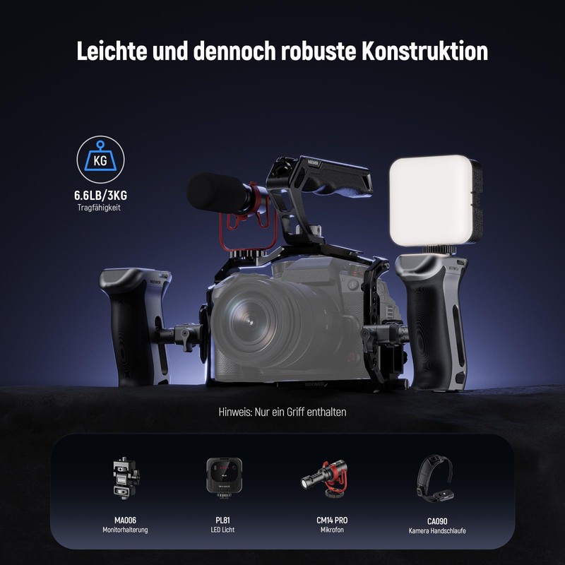 NEEWER NATO Side Grip with Quick Change Ergonomic Side Camera