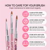 PANA 3D Kolinsky Nail Art Brush - Pink Glitter Handle,