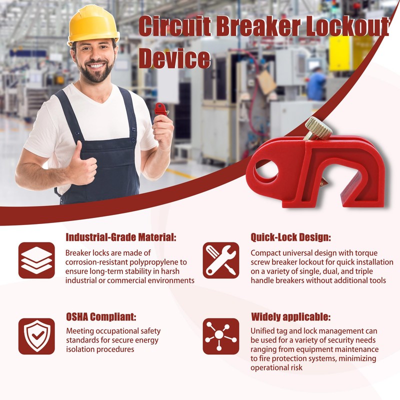 JA&MIU Universal Circuit Breaker Lockout Device Kit - Lockout Tagout