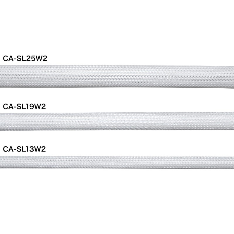 Sanwa Supply CA-SL13W2 Braided Cable Sleeve (White, 6.6 ft (2