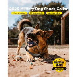 BLACKDOG Military Dog Shock Collar - 4200ft Dog Training Collar with Remote, 4 Training Modes, Flashlight & Strobe, 3-Month Battery, IP67 Waterproof Dog E Collar for All Breeds 5-150lbs (Dark Blue)