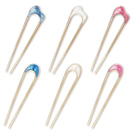 TEAONE U Shaped Hair Pins, 6 PCS French Hair Pin for Women Hairstyle (11cm/4.33in, 3 Colors)