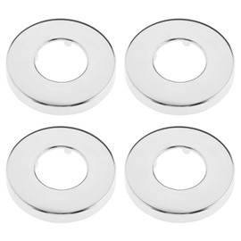 Be In Your Mind Set of 4 Chrome-Plated Threaded Rosette Metal Pipe Cover Decorative Cap Rosette Accessories for Home Bathroom 33 mm