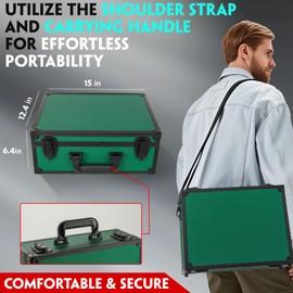 Graded Card Storage Box, Trading Cards Slab Carrying Case, 6 Row Green Hard Sports Cards Holder Boxes with 6 Dividers Fits for PSA BGS SGC Top Loaders Collection