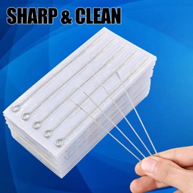 NAQASE 100PCS Mixed Needles RL, RS, M1, M1 Needles Set Disposable Sterile Needles Assorted Liners, Shaders and Magnum for Coil and Rotary Machine(MIX-100PCS)