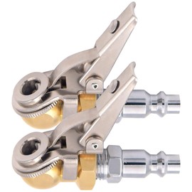 MACHSWON 2pcs 1/4" FNPT Ball Foot Air Chuck with Clip for Truck Car Tire Hose Tool Clip On Ball Filler Air Chuck Air Compressor Accessories