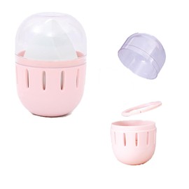 zalati Makeup Sponge Holder Beauty Blender Organizer Dust-proof Case Carry Box with Clear Cover for Cosmetic Storage