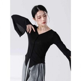 Classical Korean Dance Practice Top for Performances & Auditions Modern Dance S/Pants-Black (New)