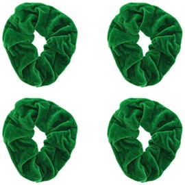 Zac's Alter Ego Set of 4 Very Large Value Velvet Hair Scrunchies - Basic Hair Accessory