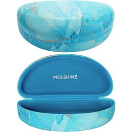 MOLSHINE Estuche rígido para gafas de sol,estuche grande para anteojos para mujeres y hombres,anteojos de sol de gran tamaño