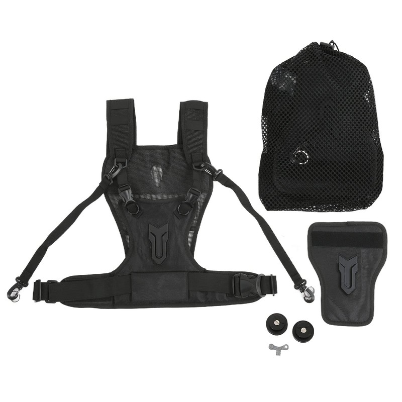 Dual Camera Harness, Multi-Carrying Chest Vest System for Camera, Nylon