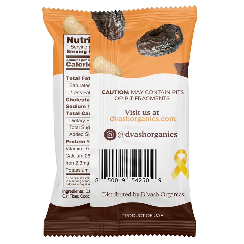 D'vash "Not Your Grandma’s" Fiber Bars 1 Box (6 Bars)