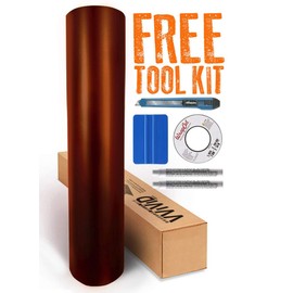 Copper Satin Chrome Car Wrap 25ft x 5ft with Tools Stretch Conform Cast Vinyl VVIVID8