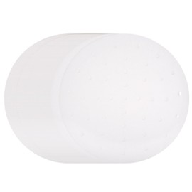 sourcing map 400pcs Air Fryer Liners 10 Inch Round Bamboo Steamer Liners with Holes Non-Stick Perforated Parchment Paper Sheets Disposable Steamer Paper for Air Fryers Steaming Basket, White