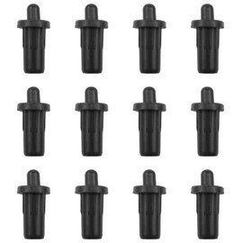Dsjnf Cabinet Door Repair Kit - 12PCS Black Plastic Shutter Pins & Damper Replacement Springs