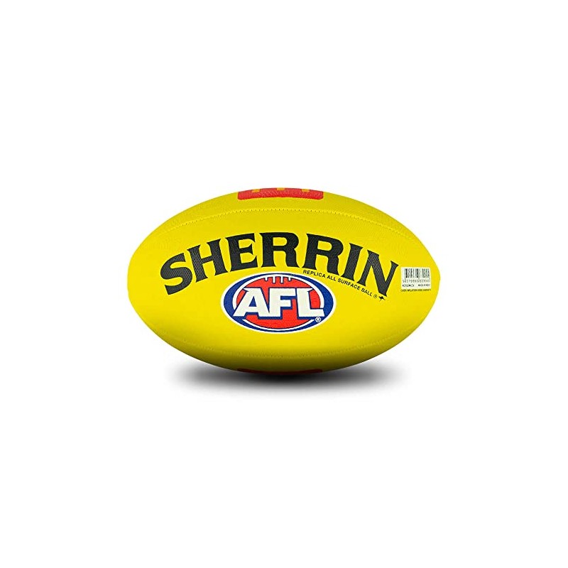 Sherrin AFL Replica All Surface Football, Yellow, Size 1