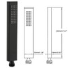 Gaosin Black Brass High Pressure Handheld Shower Head with Elbow