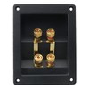 ZZLZX 1PC Copper 4-Position Terminal Junction Box, Post 4 Speaker
