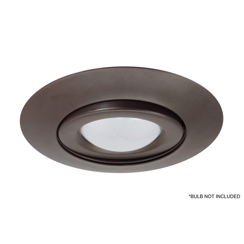 NICOR Lighting 6 inch Oil-Rubbed Bronze Recessed Gimbal Ring Trim,