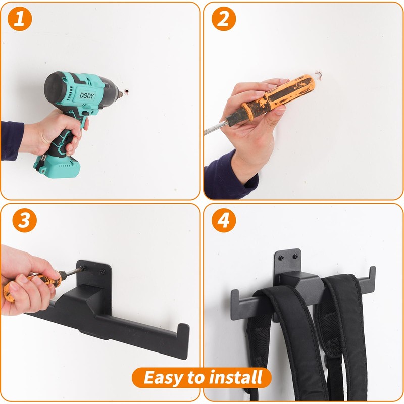 Heavy Duty Wall Mounted Backpack Blower Rack & Sprayer Hanger