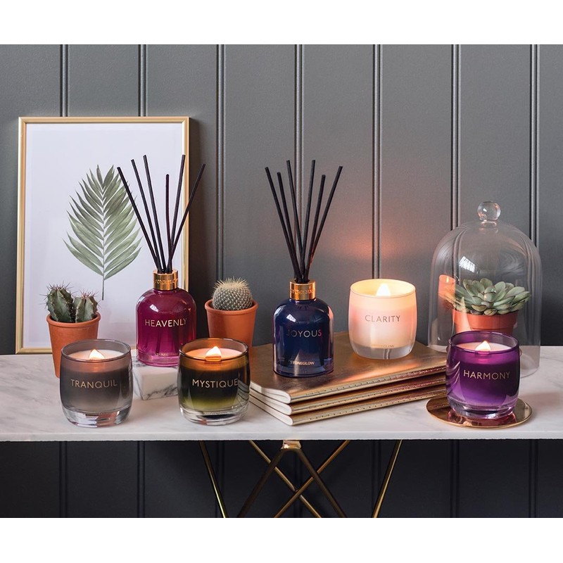 Stoneglow Candle Infusion Collection Clarity Cashmerian Woods & Saffron