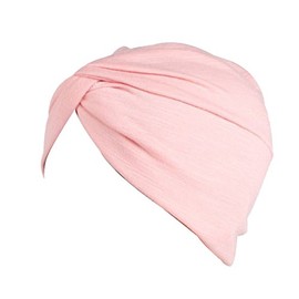 Decou Solid Color Clean Plain Twist Pleasted Hair Turban Cap (Water Melon Color)