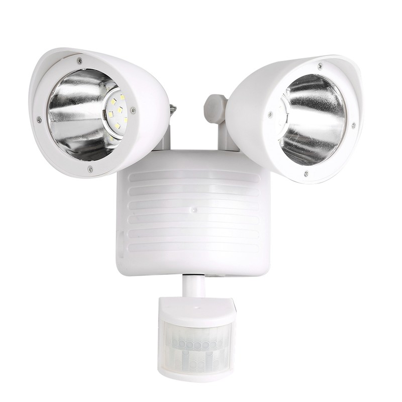 Outdoor Waterproof Double Lamp Head 22 LED Solar Power PIR